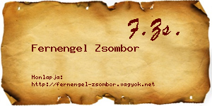 Fernengel Zsombor névjegykártya