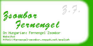 zsombor fernengel business card